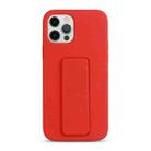 For iPhone 15 Pro Max Liquid Silicone Holder Phone Case(Red) - 1