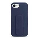 For iPhone SE 2022 / SE 2020 / 8 / 7 Liquid Silicone Holder Phone Case(Midnight Blue) - 1