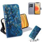 For iPhone 12 mini Coloured Drawing Horizontal Flip Leather Case, with Holder & Card Slots & Wallet(Apricot Flower) - 1