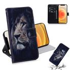 For iPhone 12 mini Coloured Drawing Horizontal Flip Leather Case, with Holder & Card Slots & Wallet(Lion) - 1