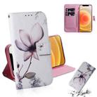 For iPhone 12 mini Coloured Drawing Horizontal Flip Leather Case, with Holder & Card Slots & Wallet(Magnolia Flower) - 1