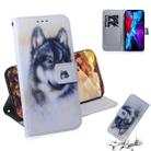 For iPhone 12 / 12 Pro Coloured Drawing Horizontal Flip Leather Case, with Holder & Card Slots & Wallet(White Wolf) - 1