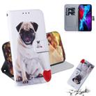 For iPhone 12 / 12 Pro Coloured Drawing Horizontal Flip Leather Case, with Holder & Card Slots & Wallet(Pug) - 1