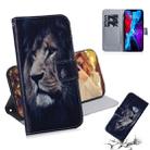 For iPhone 12 / 12 Pro Coloured Drawing Horizontal Flip Leather Case, with Holder & Card Slots & Wallet(Lion) - 1