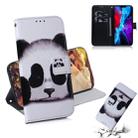 For iPhone 12 / 12 Pro Coloured Drawing Horizontal Flip Leather Case, with Holder & Card Slots & Wallet(Panda) - 1