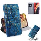 For iPhone 12 Pro Max Coloured Drawing Horizontal Flip Leather Case, with Holder & Card Slots & Wallet(Apricot Flower) - 1