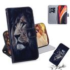 For iPhone 12 Pro Max Coloured Drawing Horizontal Flip Leather Case, with Holder & Card Slots & Wallet(Lion) - 1