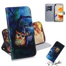 For LG K61 Coloured Drawing Horizontal Flip Leather Case, with Holder & Card Slots & Wallet(Oil Painting Owl) - 1