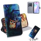 For Xiaomi Redmi 9A Coloured Drawing Horizontal Flip Leather Case, with Holder & Card Slots & Wallet(Oil Painting Owl) - 1