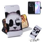 For Xiaomi Redmi 9A Coloured Drawing Horizontal Flip Leather Case, with Holder & Card Slots & Wallet(Panda) - 1