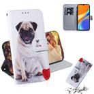 For Xiaomi Redmi 9C Coloured Drawing Horizontal Flip Leather Case, with Holder & Card Slots & Wallet(Pug) - 1