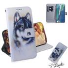 For Samsung Galaxy Note 20 Coloured Drawing Horizontal Flip Leather Case, with Holder & Card Slots & Wallet(White Wolf) - 1