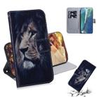 For Samsung Galaxy Note 20 Coloured Drawing Horizontal Flip Leather Case, with Holder & Card Slots & Wallet(Lion) - 1