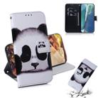 For Samsung Galaxy Note 20 Coloured Drawing Horizontal Flip Leather Case, with Holder & Card Slots & Wallet(Panda) - 1