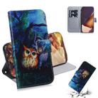 For Samsung Galaxy Note 20 Ultra Coloured Drawing Horizontal Flip Leather Case, with Holder & Card Slots & Wallet(Oil Painting Owl) - 1