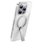 For iPhone 16 Pro Max hoco AS10 Pole Stand MagSafe Magnetic Phone Protective Case(Transparent) - 1