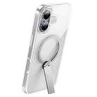 For iPhone 16 hoco AS10 Pole Stand MagSafe Magnetic Phone Protective Case(Transparent) - 1