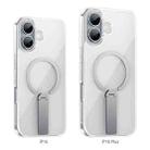 For iPhone 16 hoco AS10 Pole Stand MagSafe Magnetic Phone Protective Case(Transparent) - 3