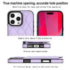 For iPhone 16 Pro Max Double Buckle Rhombic PU Leather Phone Case(Purple) - 3