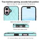 For iPhone 16 Plus Double Buckle Rhombic PU Leather Phone Case(Blue) - 3