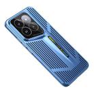 For Xiaomi 14 Pro Blade Cooling PC Full Coverage Phone Case(Blue) - 1