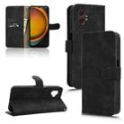 For Samsung Galaxy Xcover7 Pro Skin Feel Magnetic Flip Leather Phone Case(Black) - 1