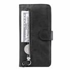 For Samsung Galaxy M35 Fashion Calf Texture Zipper Leather Phone Case(Black) - 2