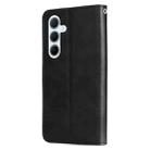 For Samsung Galaxy M35 Fashion Calf Texture Zipper Leather Phone Case(Black) - 3