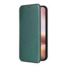 For iPhone 16 Carbon Fiber Texture Flip Leather Phone Case(Green) - 2