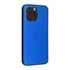 For iPhone 16 Pro Carbon Fiber Texture Flip Leather Phone Case(Blue) - 2