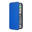 For iPhone 16 Pro Carbon Fiber Texture Flip Leather Phone Case(Blue) - 3