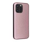 For iPhone 16 Pro Carbon Fiber Texture Flip Leather Phone Case(Pink) - 2