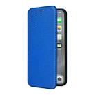 For iPhone 16 Pro Max Carbon Fiber Texture Flip Leather Phone Case(Blue) - 3