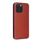 For iPhone 16 Pro Max Carbon Fiber Texture Flip Leather Phone Case(Brown) - 2