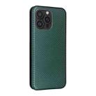 For iPhone 16 Pro Max Carbon Fiber Texture Flip Leather Phone Case(Green) - 2