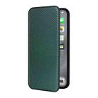 For iPhone 16 Pro Max Carbon Fiber Texture Flip Leather Phone Case(Green) - 3