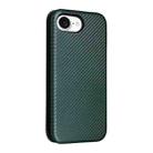 For iPhone SE 2024 Carbon Fiber Texture Flip Leather Phone Case(Green) - 3