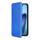 For iPhone 17 Air Carbon Fiber Texture Flip Leather Phone Case(Blue) - 2