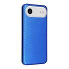 For iPhone 17 Air Carbon Fiber Texture Flip Leather Phone Case(Blue) - 3