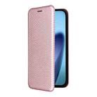 For iPhone 17 Air Carbon Fiber Texture Flip Leather Phone Case(Pink) - 2