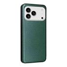 For iPhone 17 Pro Carbon Fiber Texture Flip Leather Phone Case(Green) - 3