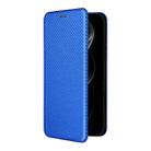 For iPhone 17 Pro Max Carbon Fiber Texture Flip Leather Phone Case(Blue) - 2