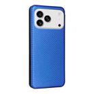 For iPhone 17 Pro Max Carbon Fiber Texture Flip Leather Phone Case(Blue) - 3