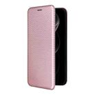 For iPhone 17 Pro Max Carbon Fiber Texture Flip Leather Phone Case(Pink) - 2
