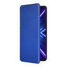 For HTC U24 Pro Carbon Fiber Texture Flip Leather Phone Case(Blue) - 2