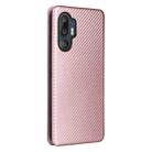 For HTC U24 Pro Carbon Fiber Texture Flip Leather Phone Case(Pink) - 3