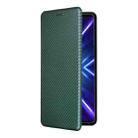 For HTC U24 Pro Carbon Fiber Texture Flip Leather Phone Case(Green) - 2