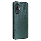 For HTC U24 Pro Carbon Fiber Texture Flip Leather Phone Case(Green) - 3