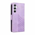 For Samsung Galaxy M35 Embossed Rhombus Starry Leather Phone Case(Purple) - 3