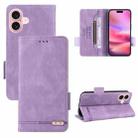 For iPhone 16 Plus Magnetic Clasp Leather Phone Case(Purple) - 1